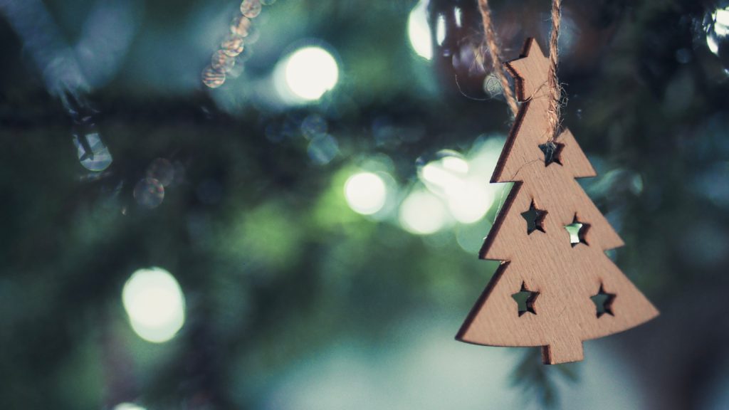 christmas tree wood ornament